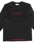 Culture is Resistance black heavyweight cotton longsleeve tee with bold archival statement typography