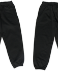 Culture is Resistance matching archival heavyweight black sweatpants with custom Culture is Resistance label and hidden pocket detail.