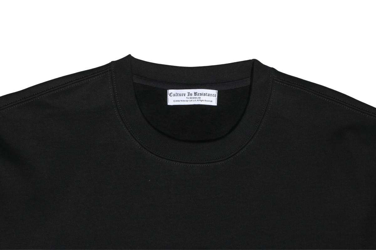 Sewn woven neck label and collar construction by TM Design Lab atelier