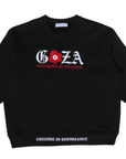 Culture is Resistance black crewneck sweatshirt with high-density embroidered Gaza red poppy design