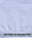 Detailed view of Culture is Resistance tonal embroidered waistband text