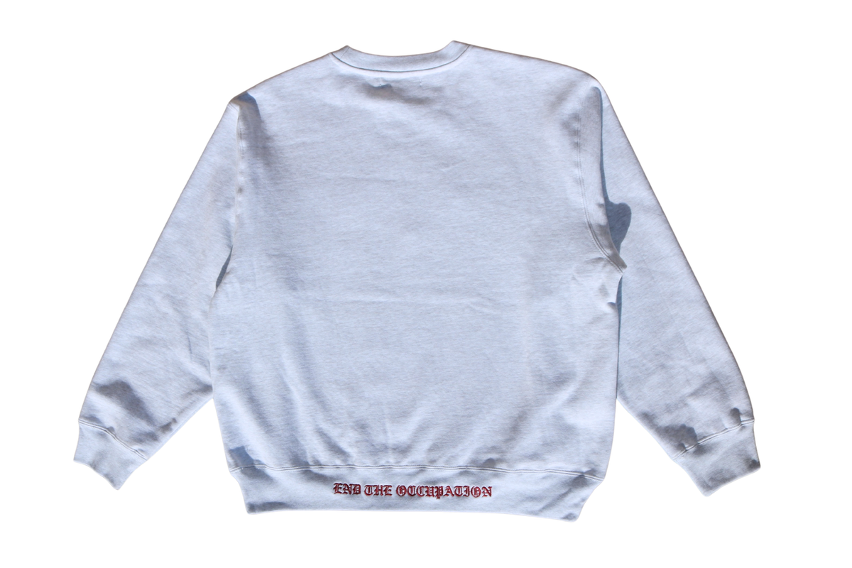 REPURPOSED KUFFIYA WATERMELON CREWNECK